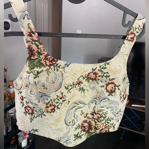 Floral Print Corset